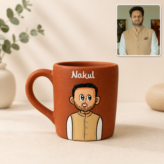 Photo Personalised Pipe Mug - single character
