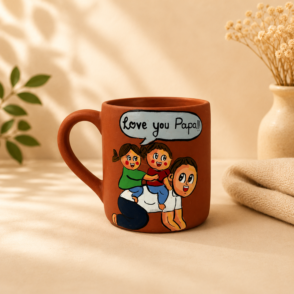Father and kids mug