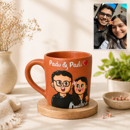 Photo Personalised Pipe Mug, hand painted caricature mug, Happy Earth Studio, sample 13