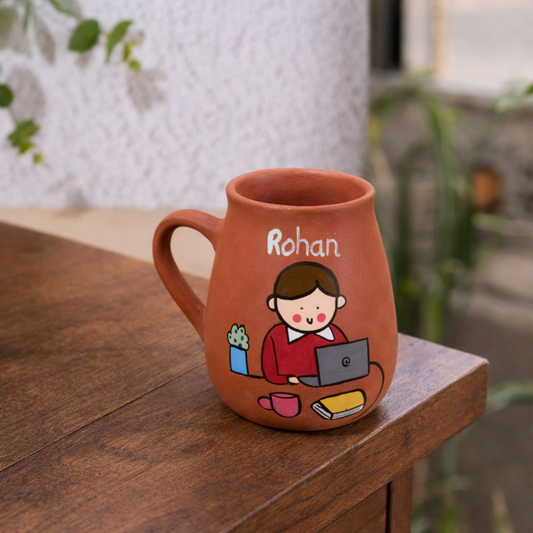 Handmade Terracotta Themed Working Professional Mugs