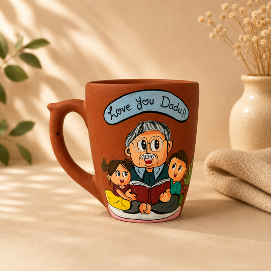 Grandfather and kids mug