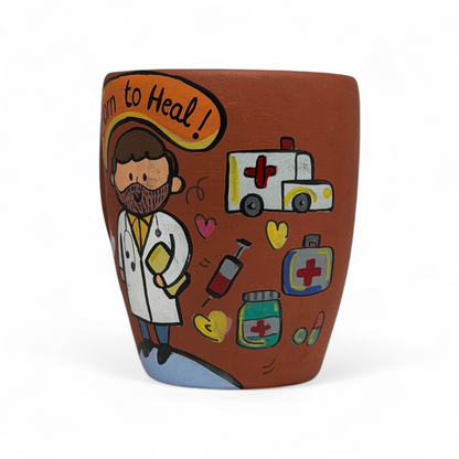Doctor's Mug, terracotta mug by Happy Earth Studio, view 2