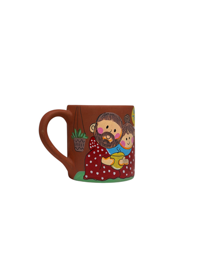 Cozy Couple Drinking Coffee Mug, terracotta mug by Happy Earth Studio, view 3