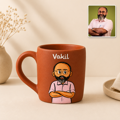 Photo Personalised Pipe Mug - single character