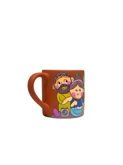 Couple Baking Love Mug, terracotta mug by Happy Earth Studio, view 2