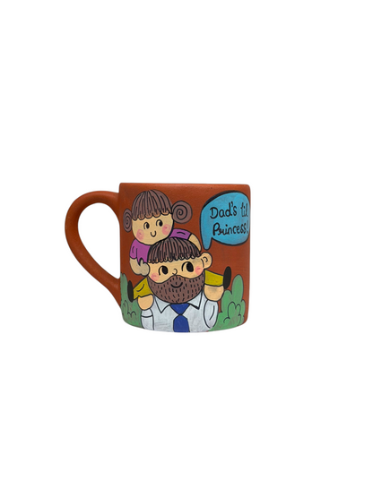Dad's Little Princess Mug, terracotta mug by Happy Earth Studio, view 2