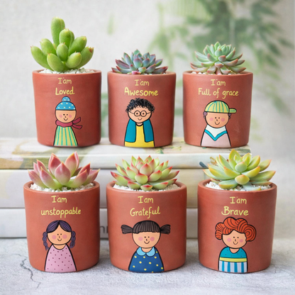 Affirmation planterpots set of 6